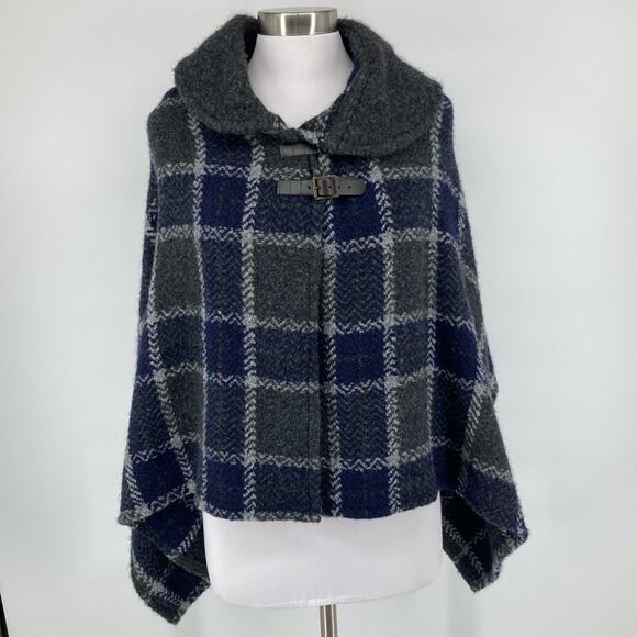 John Branigan Branigan Weavers Handwoven Wool Cape Poncho Made In Ireland OS - Picture 11 of 11